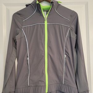Ivivva Full Zip Grey Green Hoodie size 14